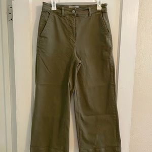 Green Everlane Wide Leg Crop Pant